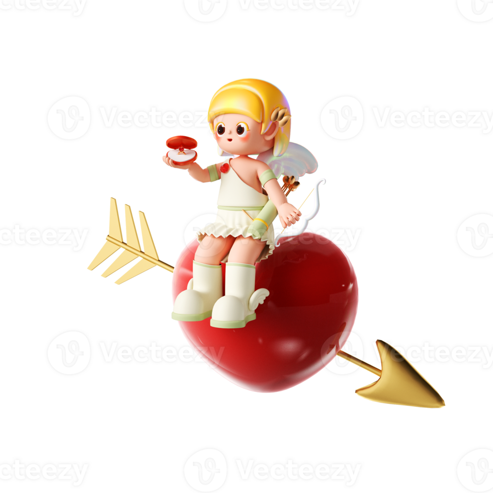 3D rendering of Cupid cartoon image 17172907 PNG