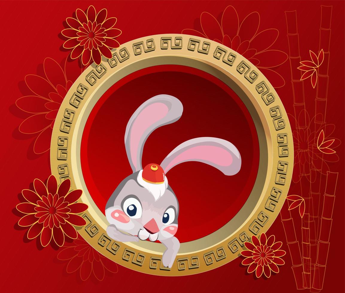 rabbit illustration for chinese new year vector