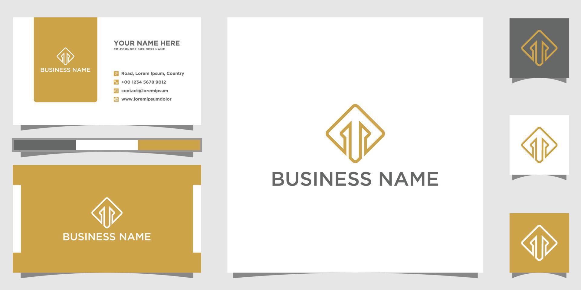 Creative letter t logo with business card concept. T logo be used for your company. vector