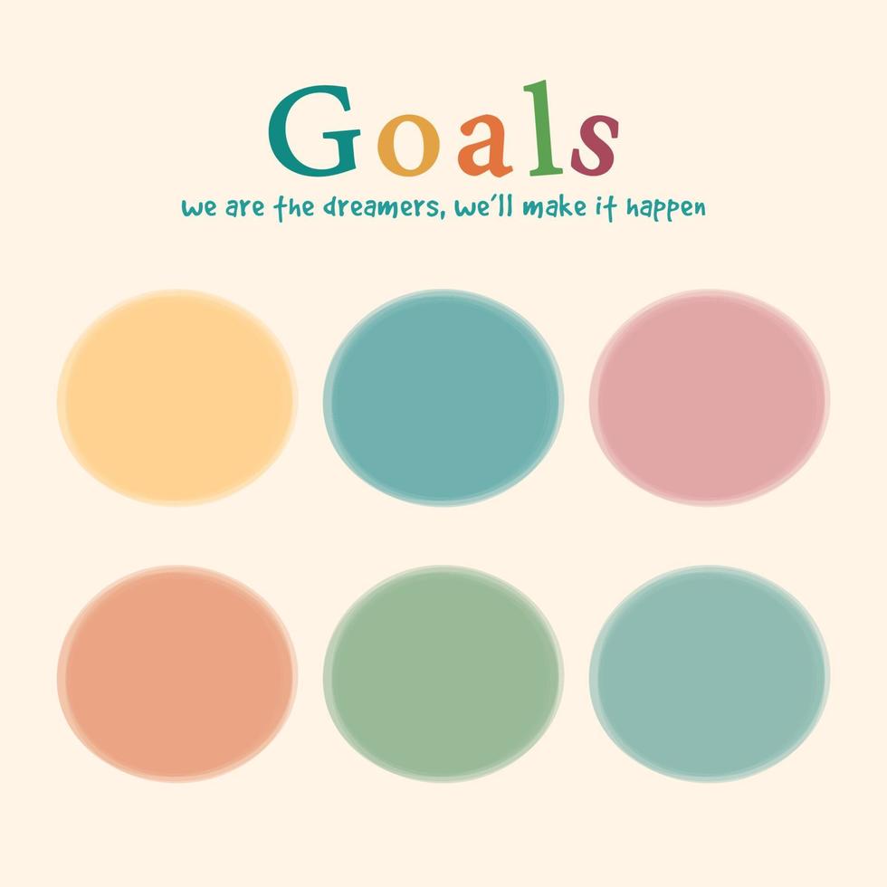 Bullet Journal Goal Planner Template To Do List vector