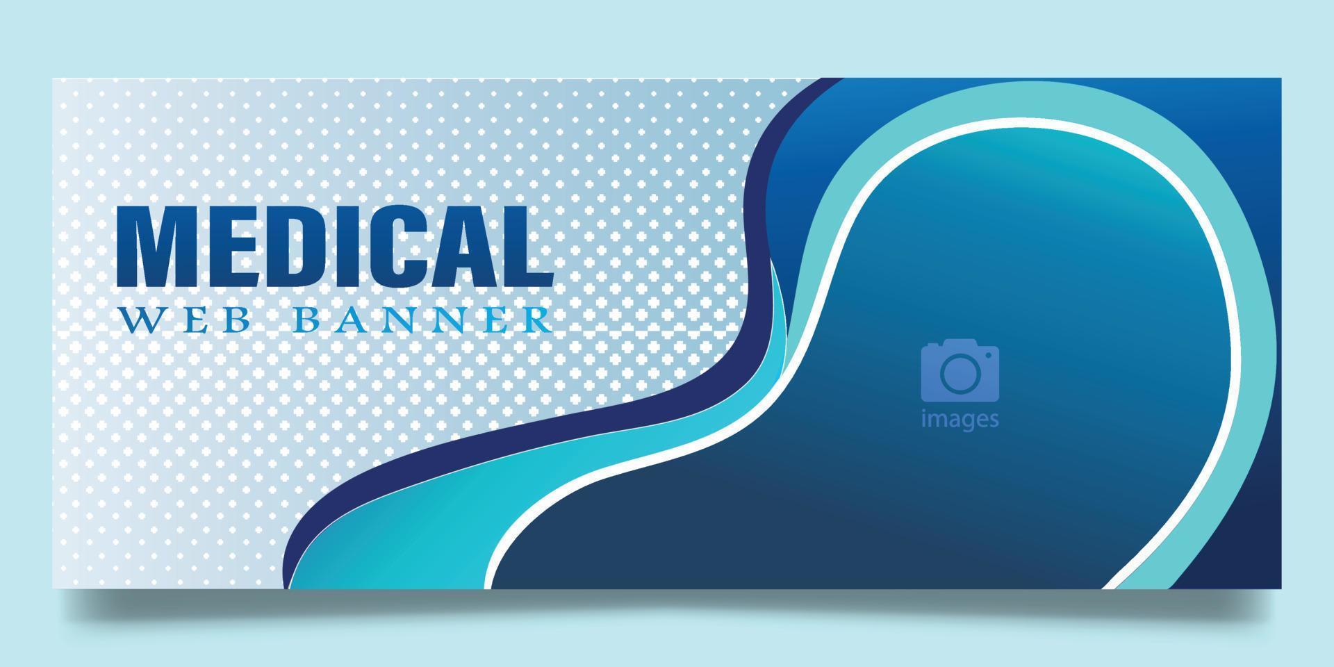 Web banner  template for medical vector