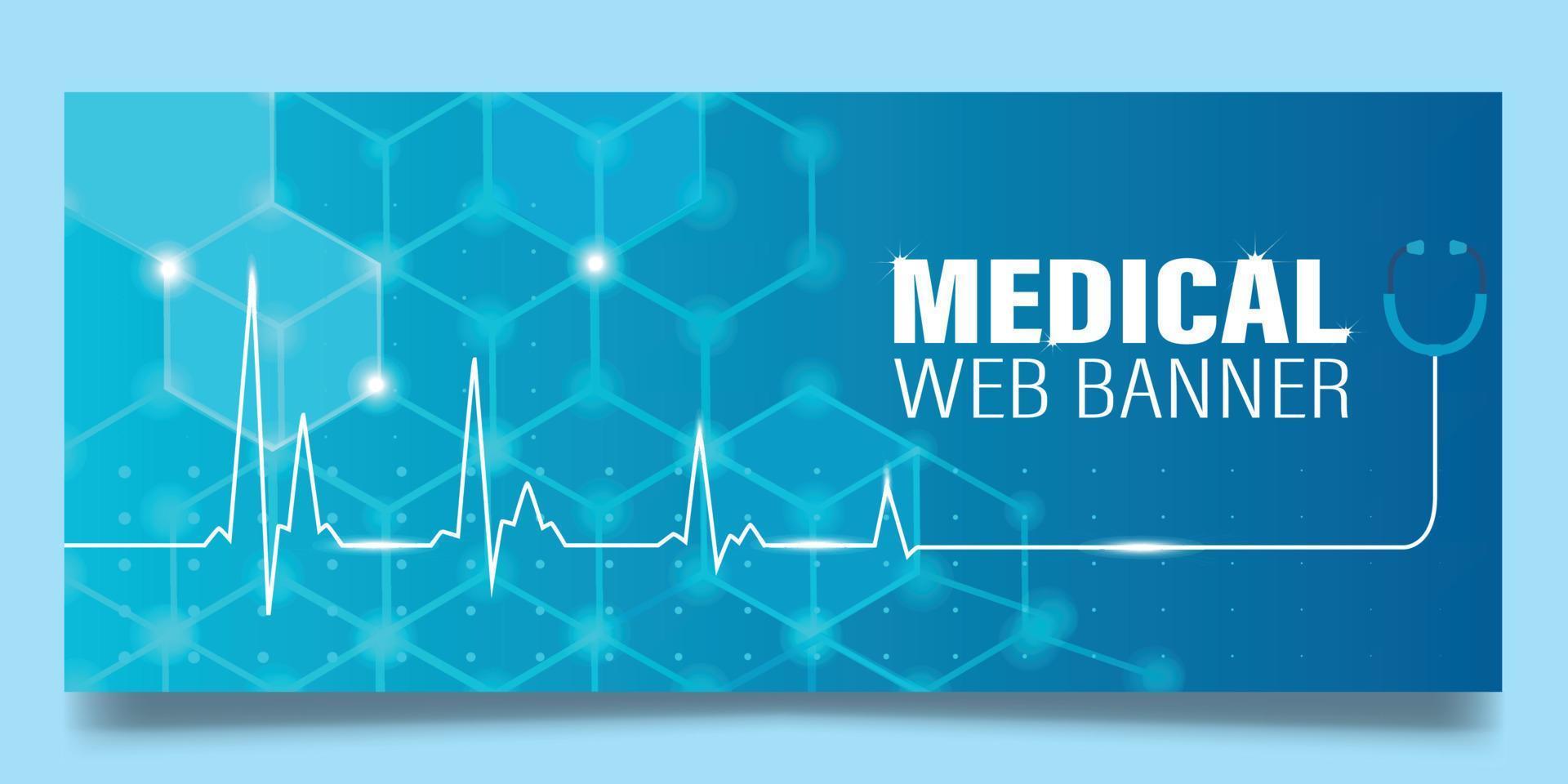 plantilla de banner web para médicos vector