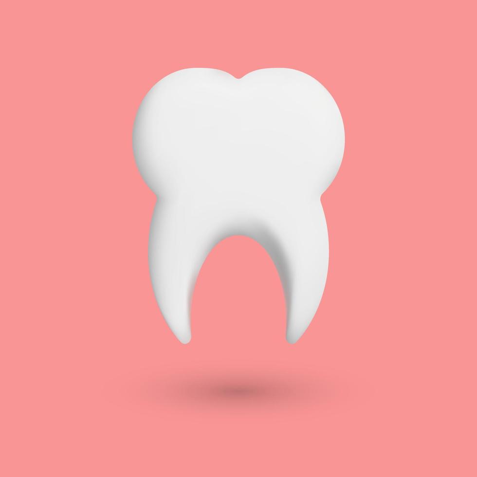 3D tooth, vector. vector