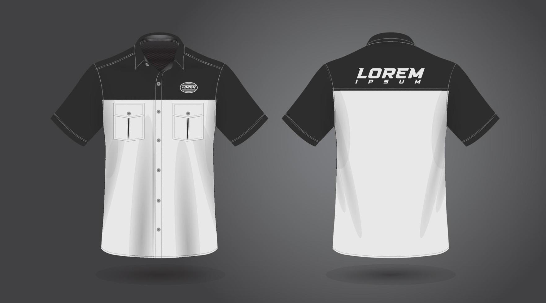 short sleeve work shirt vector