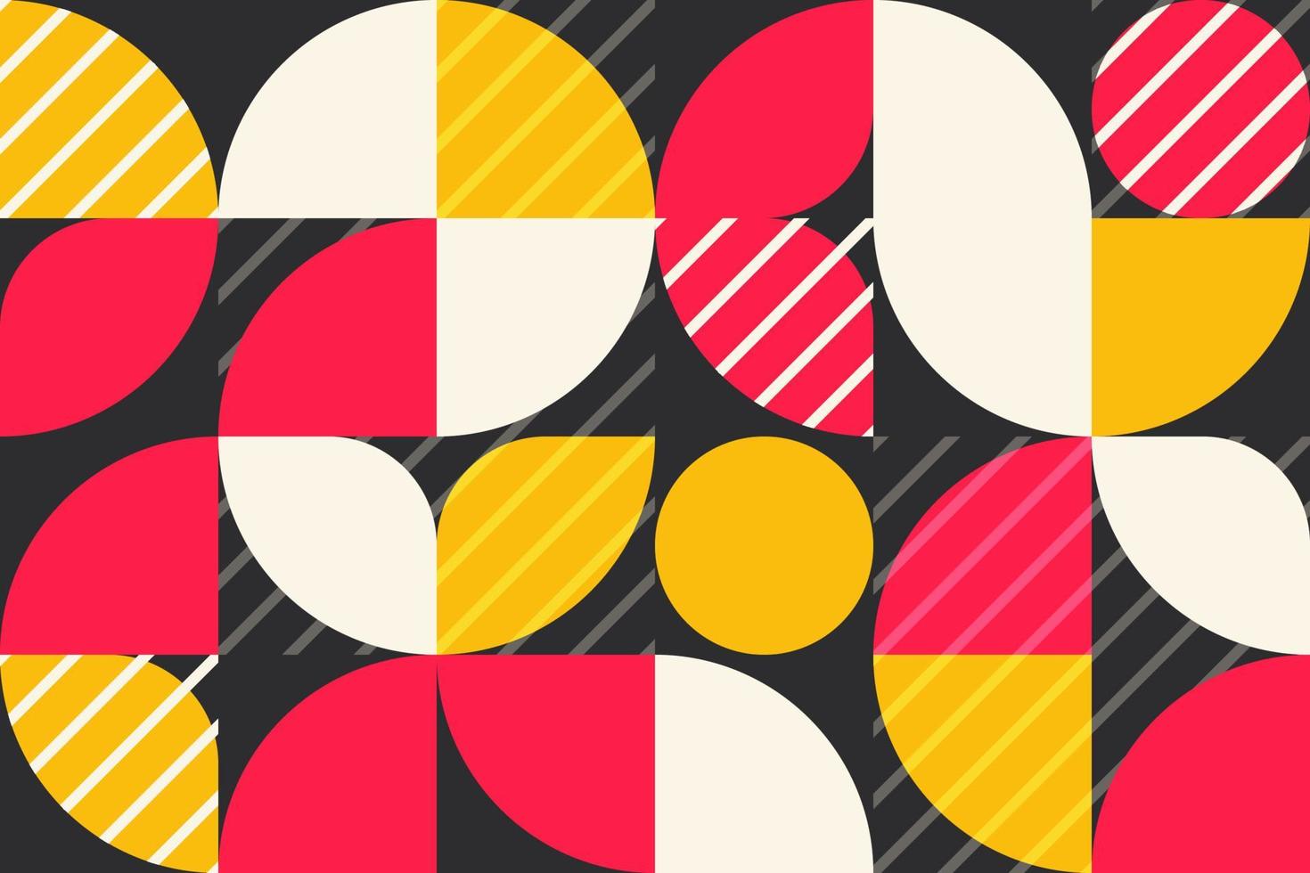 Abstract geometry pattern design of Scandinavian style for business web banner. Artwork with simple shape and lines pattern stripe decoration background. Vector