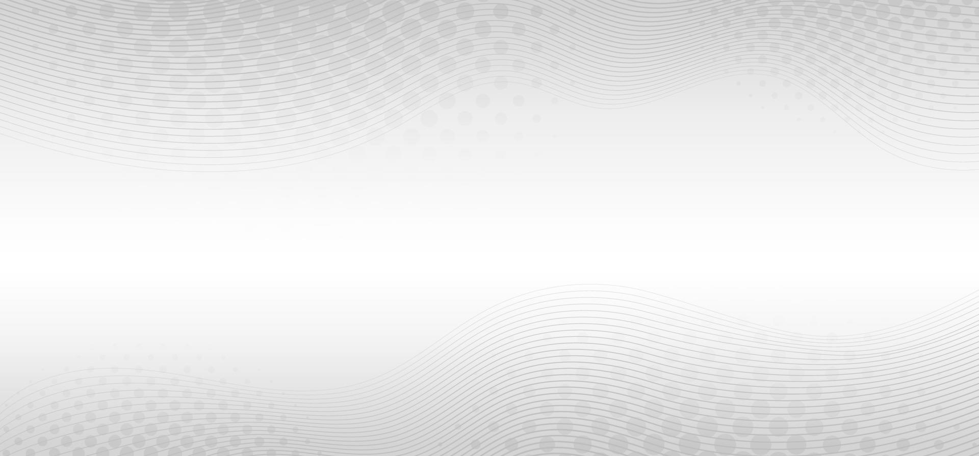 Abstract gradient white template design of wide template. Design simple with gray lines pattern and halftone design background. Vector
