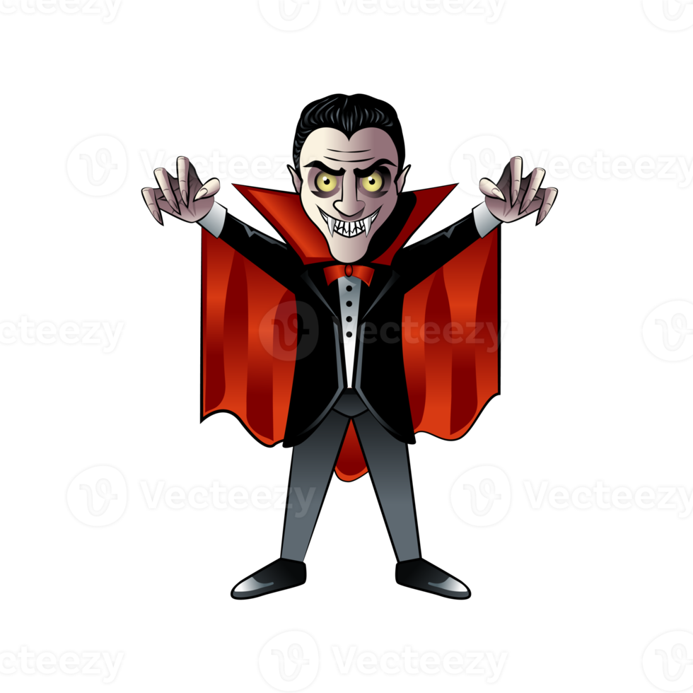 Dracula cartoon character, halloween vampire. 17173204 PNG