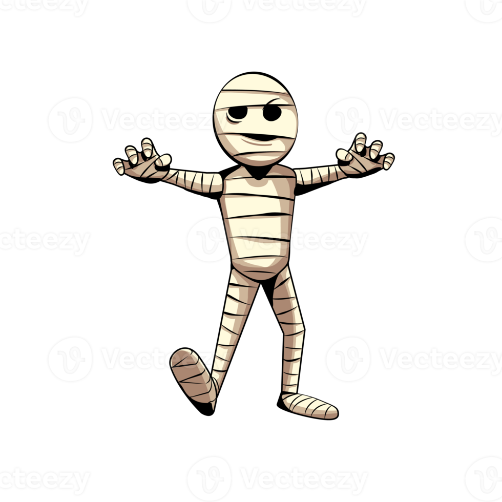 Cartoon Mummy, Illustration, Mummy for halloween, Egipt png