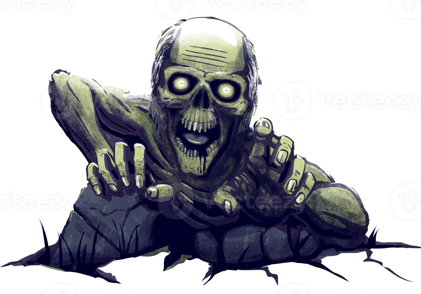 scary halloween zombie png