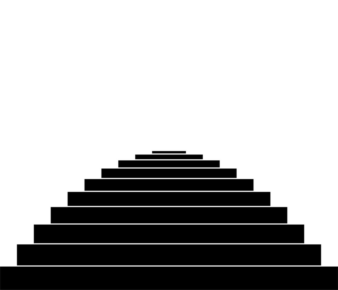 Stairs Silhouette for Icon, Symbol, Art Illustration, Website, Apps or Graphic Design Element. Vector Illustration