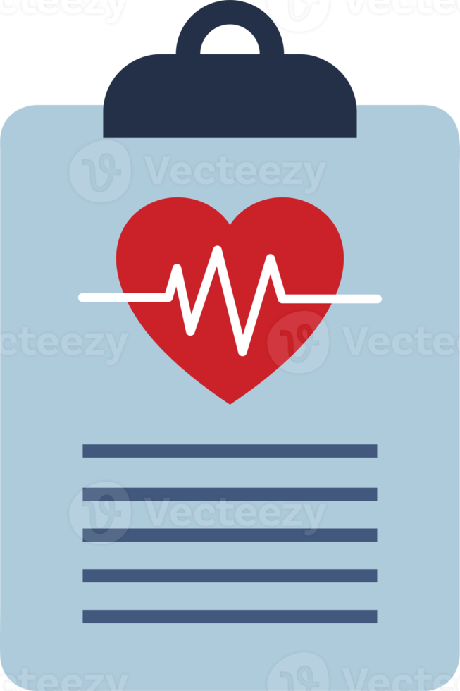 medical flat icons elements heart wave png