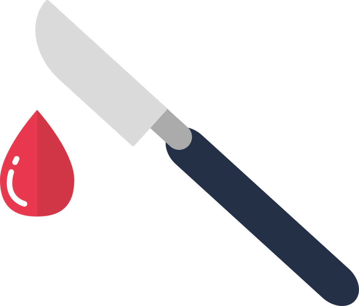 scalpel and blood medical flat icons elements png item