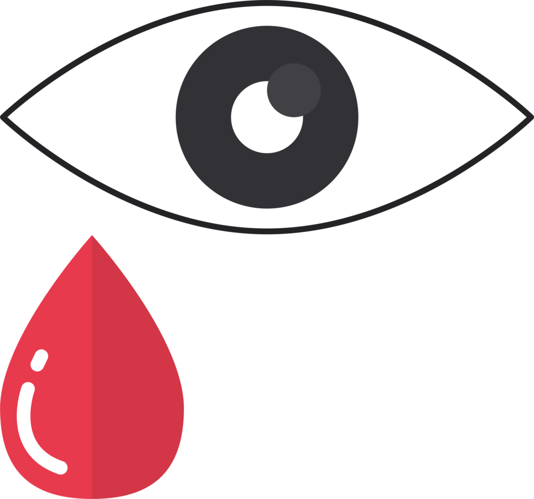 diseño de iconos planos de símbolo de ojo médico png