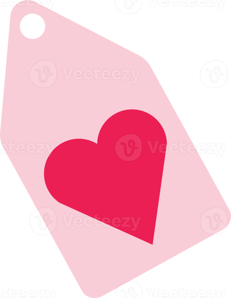 Valentinstag rosa Preisschild flaches Symbol isolieren png