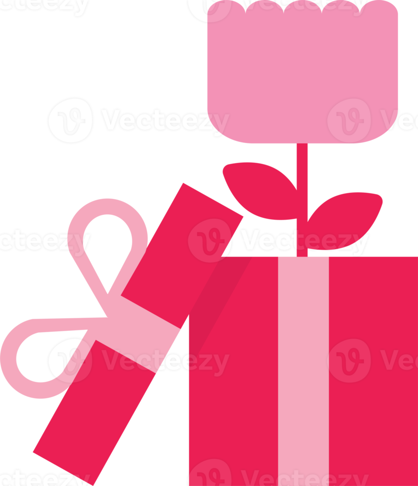 valentine's element isolate valentine's day pink gift flat icon png
