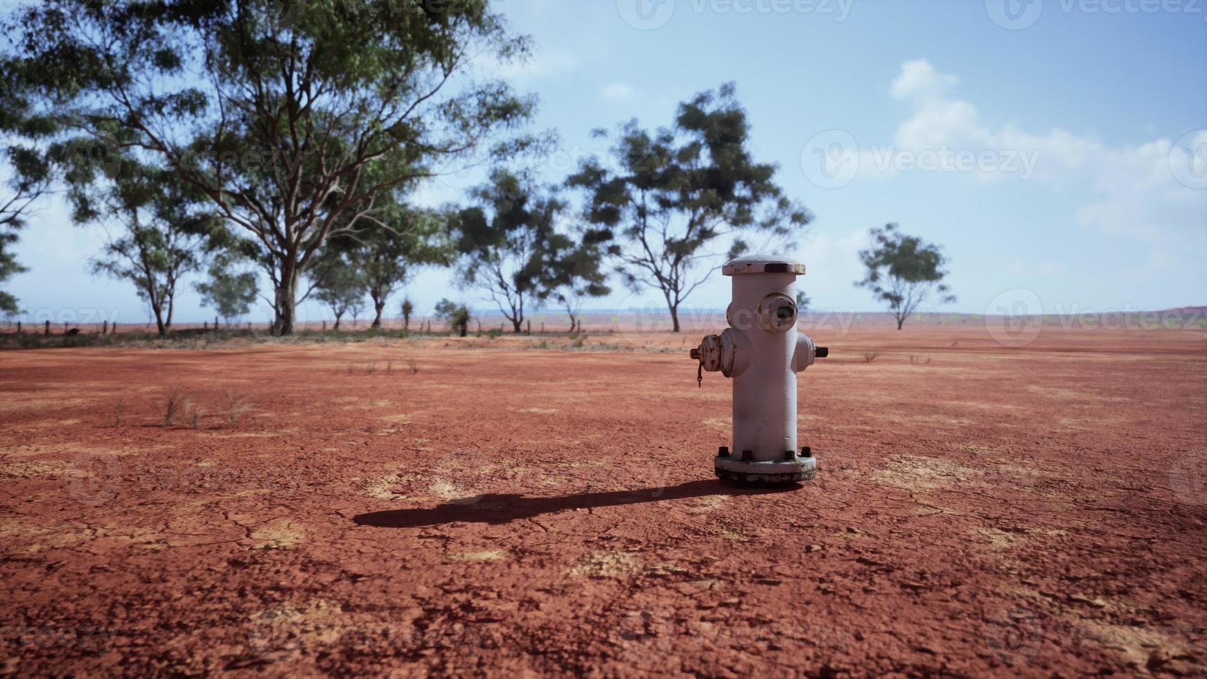 old rusted fire hydrant in desert photo