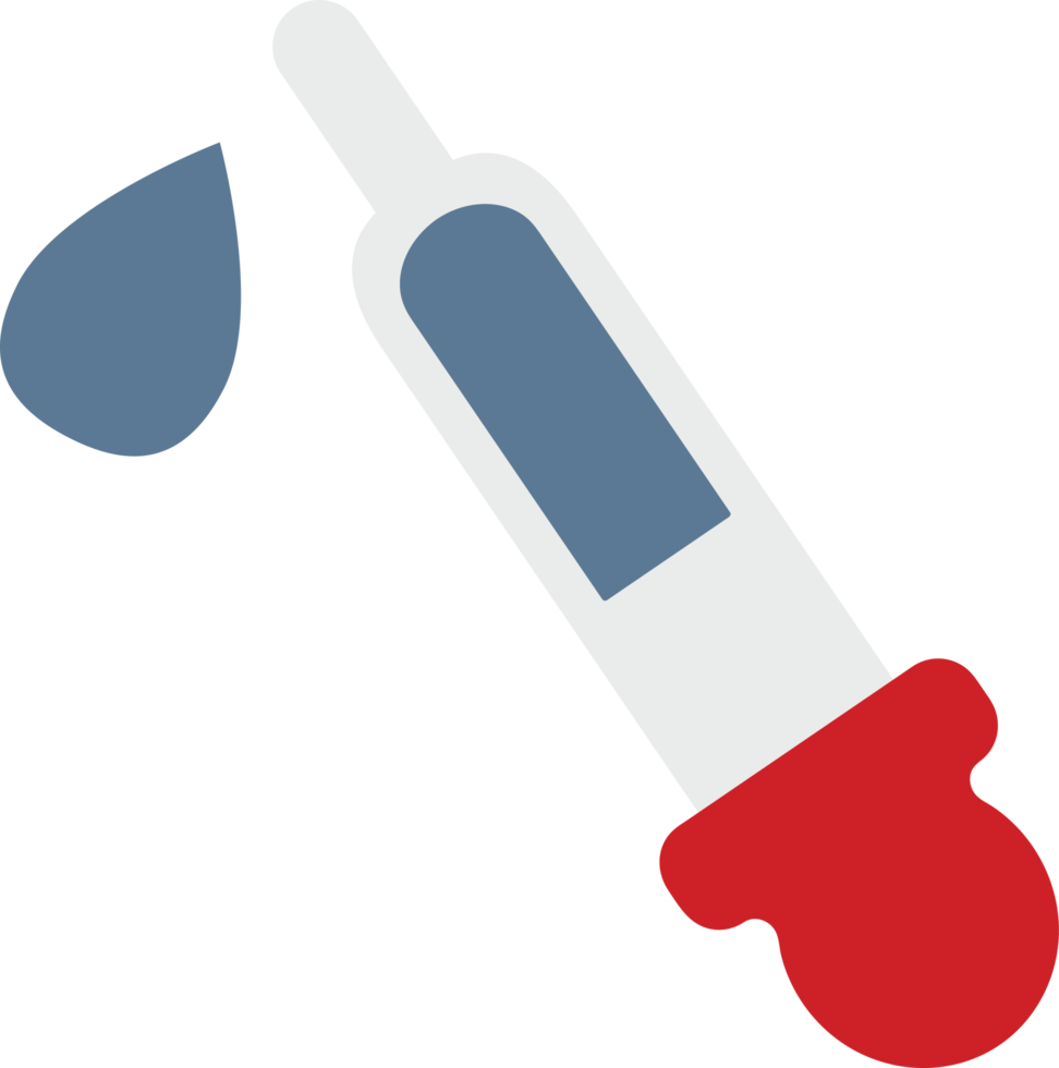 elementos de ícones planos médicos de ferramenta conta-gotas png