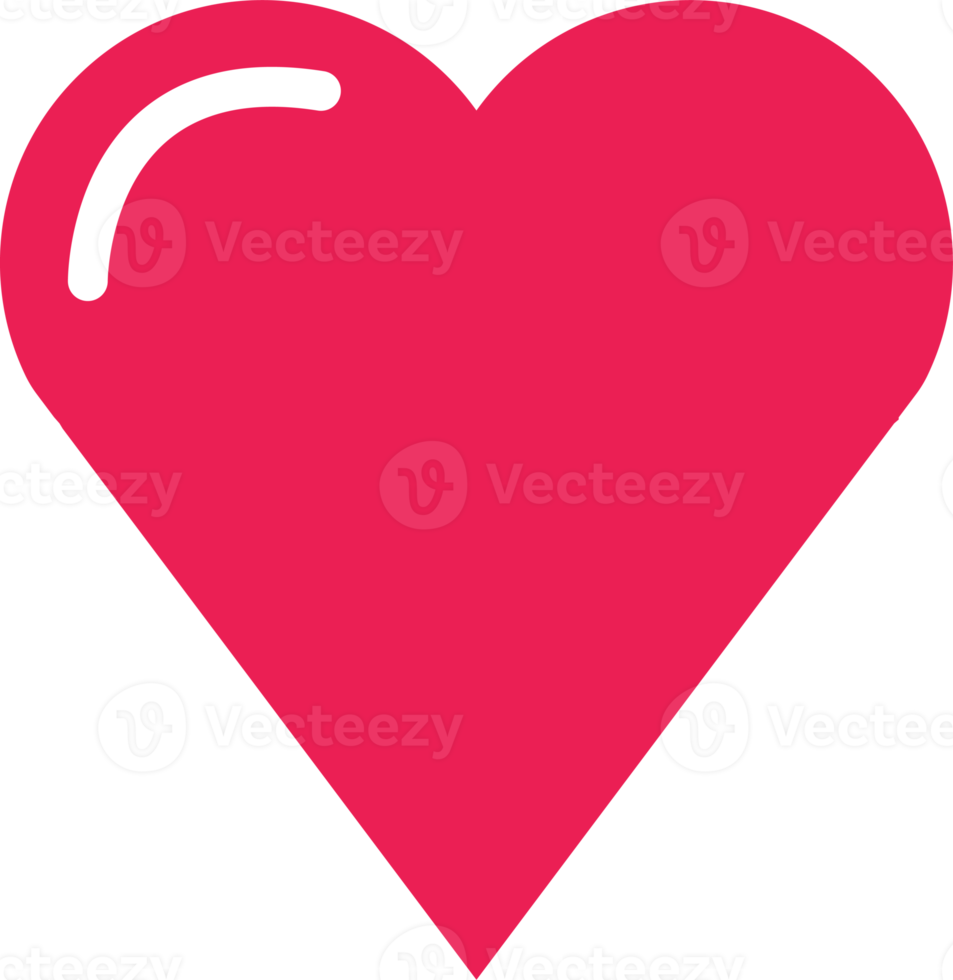 isolate valentine's day pink big heart flat icon png