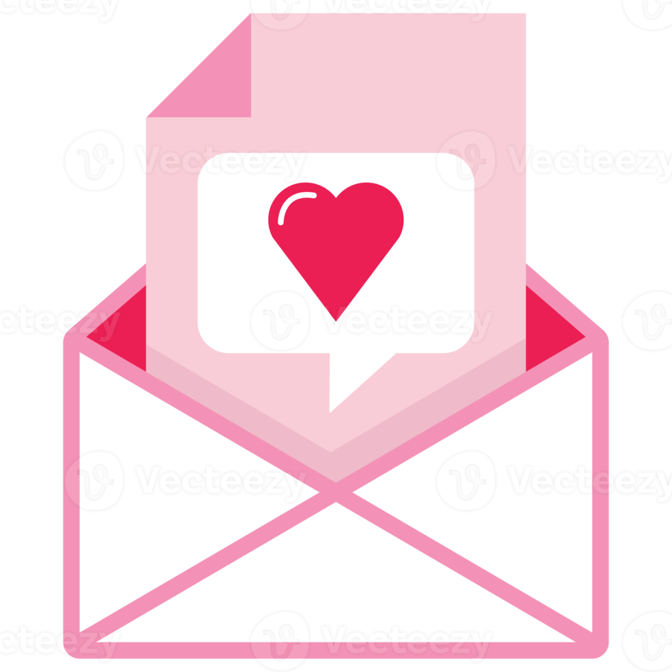 aislar el icono plano de texto de amor rosa del día de san valentín png