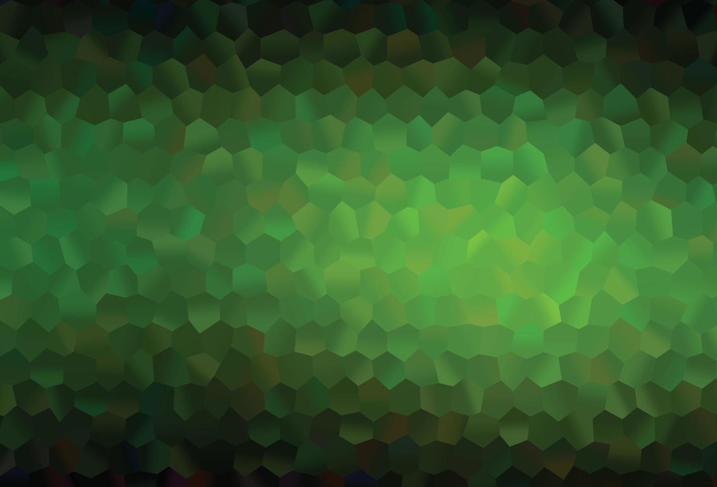 Dark Green vector layout with hexagonal shapes.