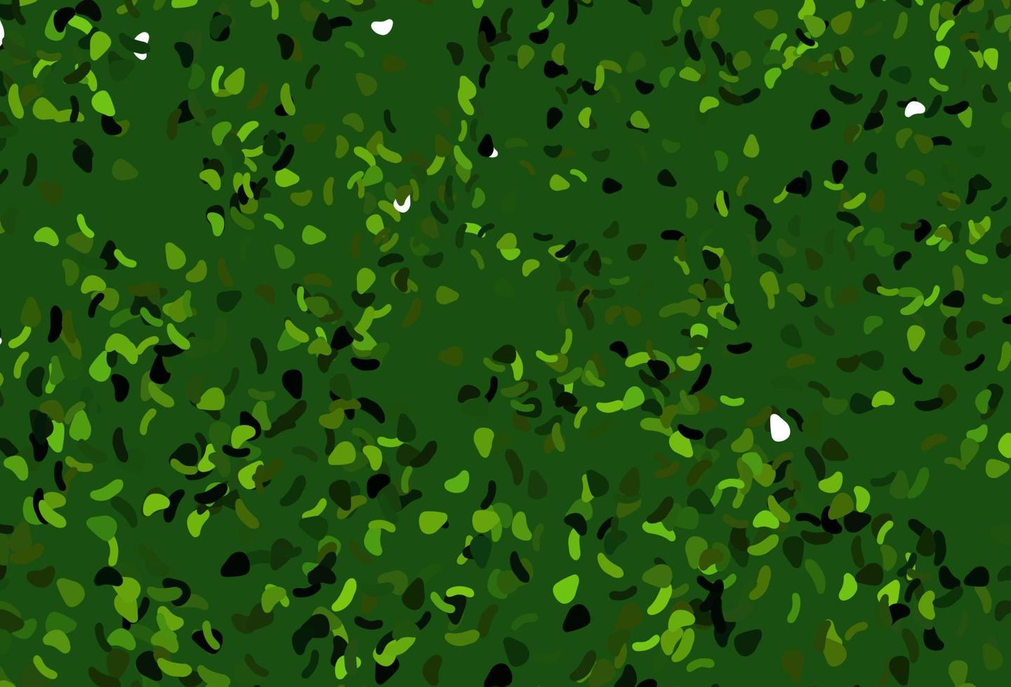 Light Green vector pattern with chaotic shapes.
