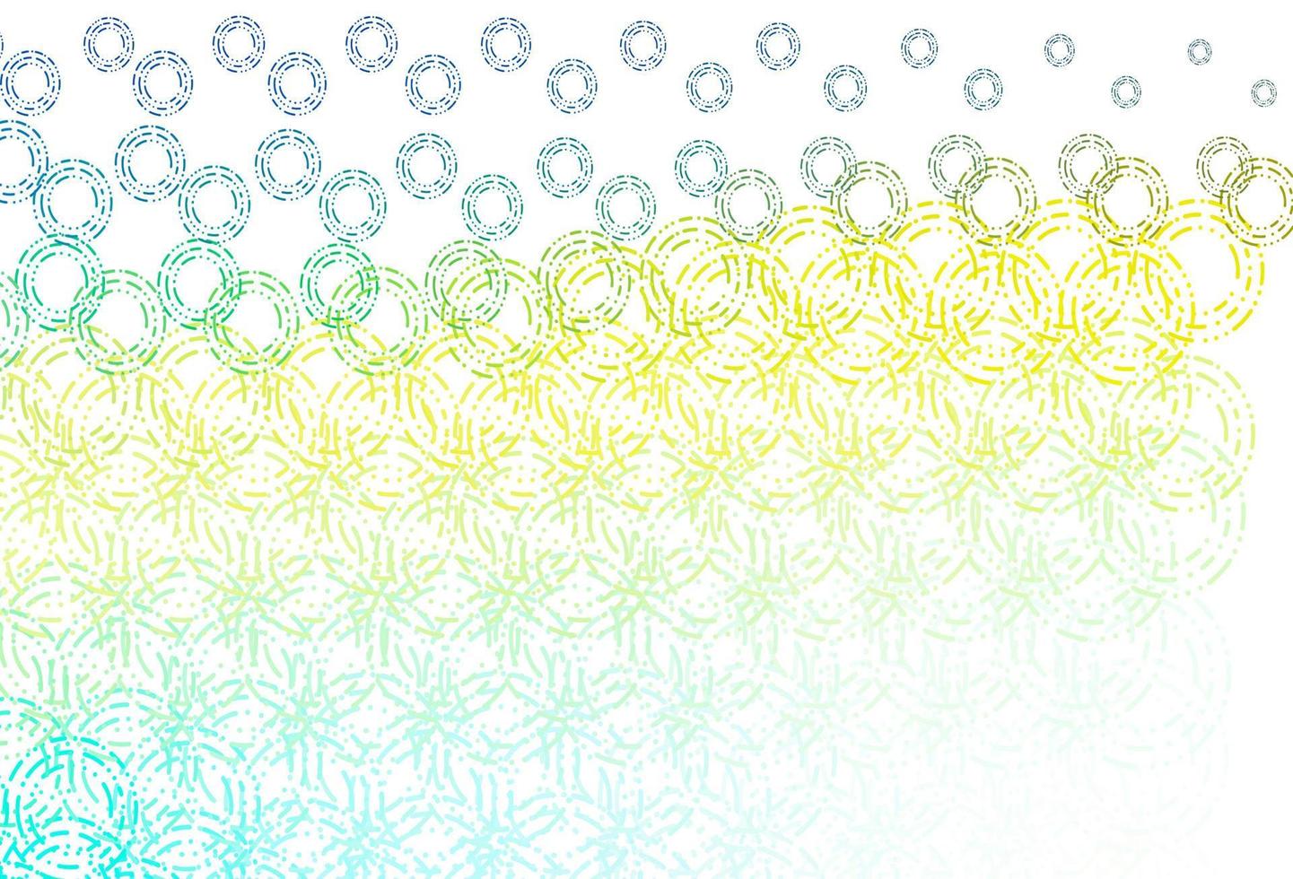 Light blue, yellow vector cover with spots.