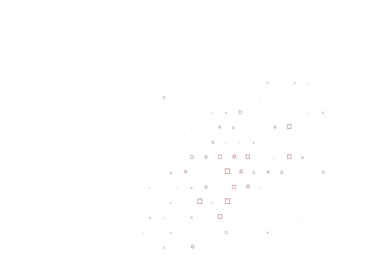 Light Red vector cover with circles, cubes.