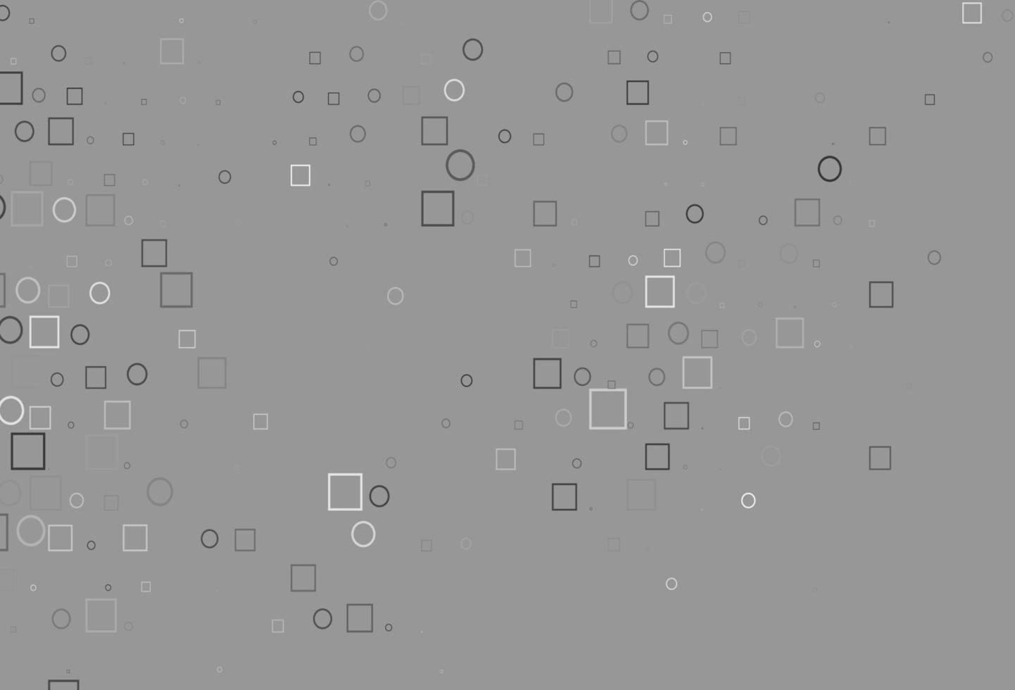 Fondo de vector gris plateado claro con puntos, manchas, cubos.