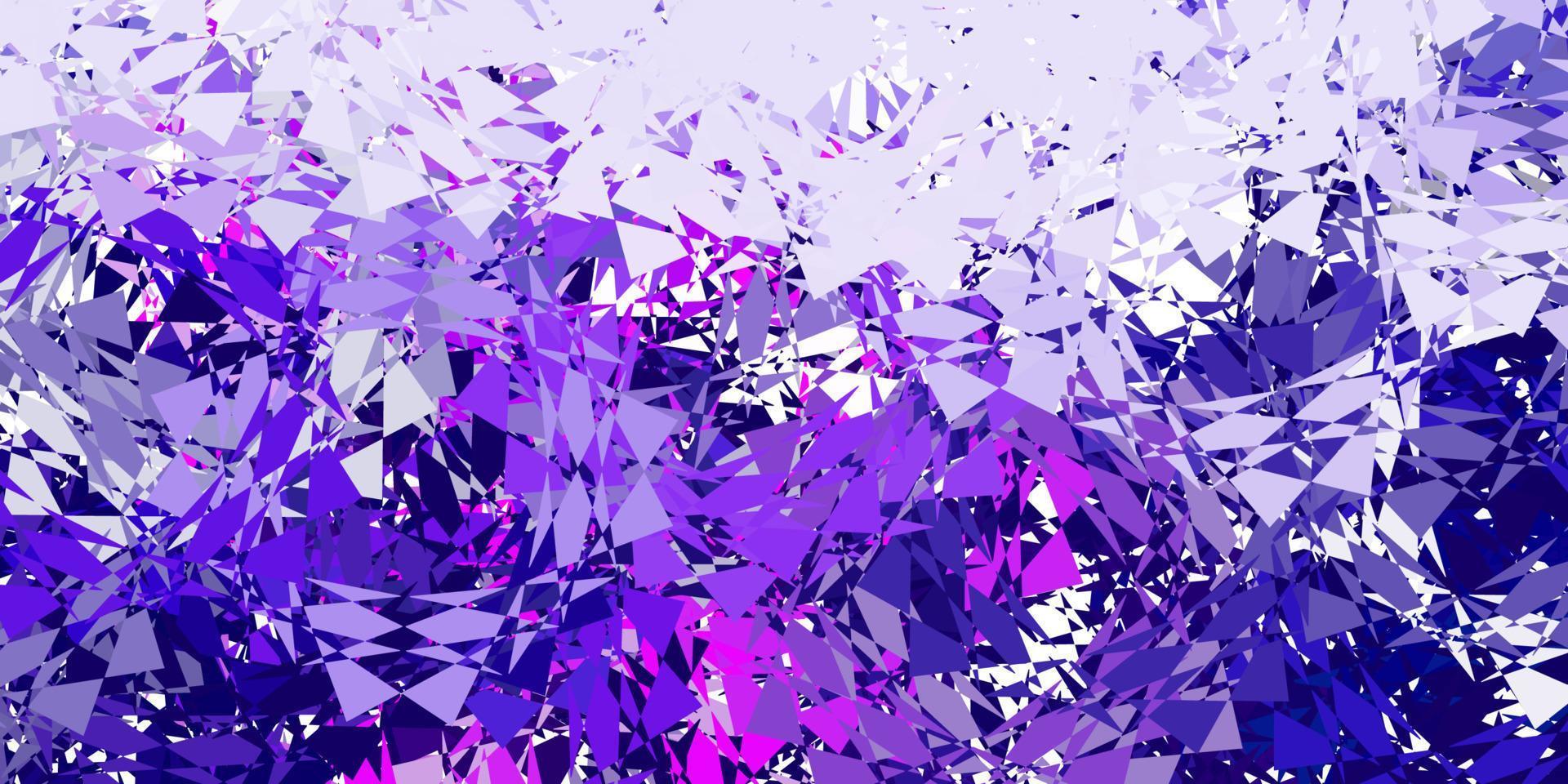 Dark purple, pink vector pattern with polygonal shapes.