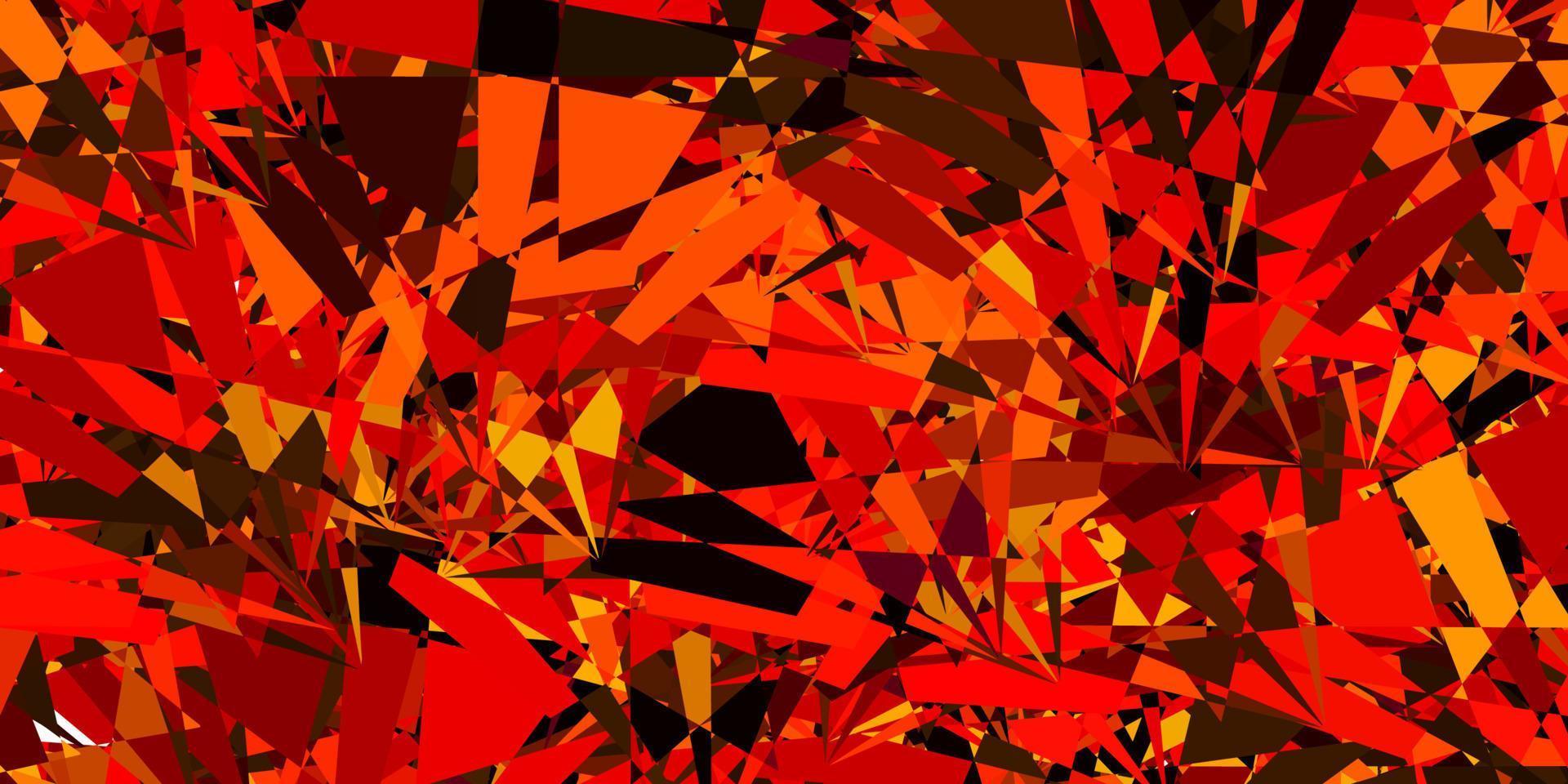 Dark Red vector background with triangles.