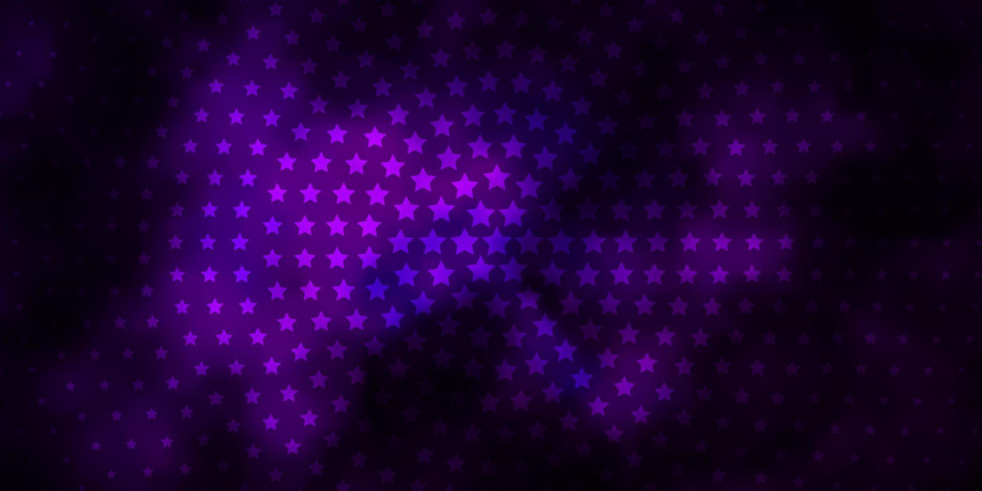 diseño vectorial de color rosa oscuro con estrellas brillantes. vector