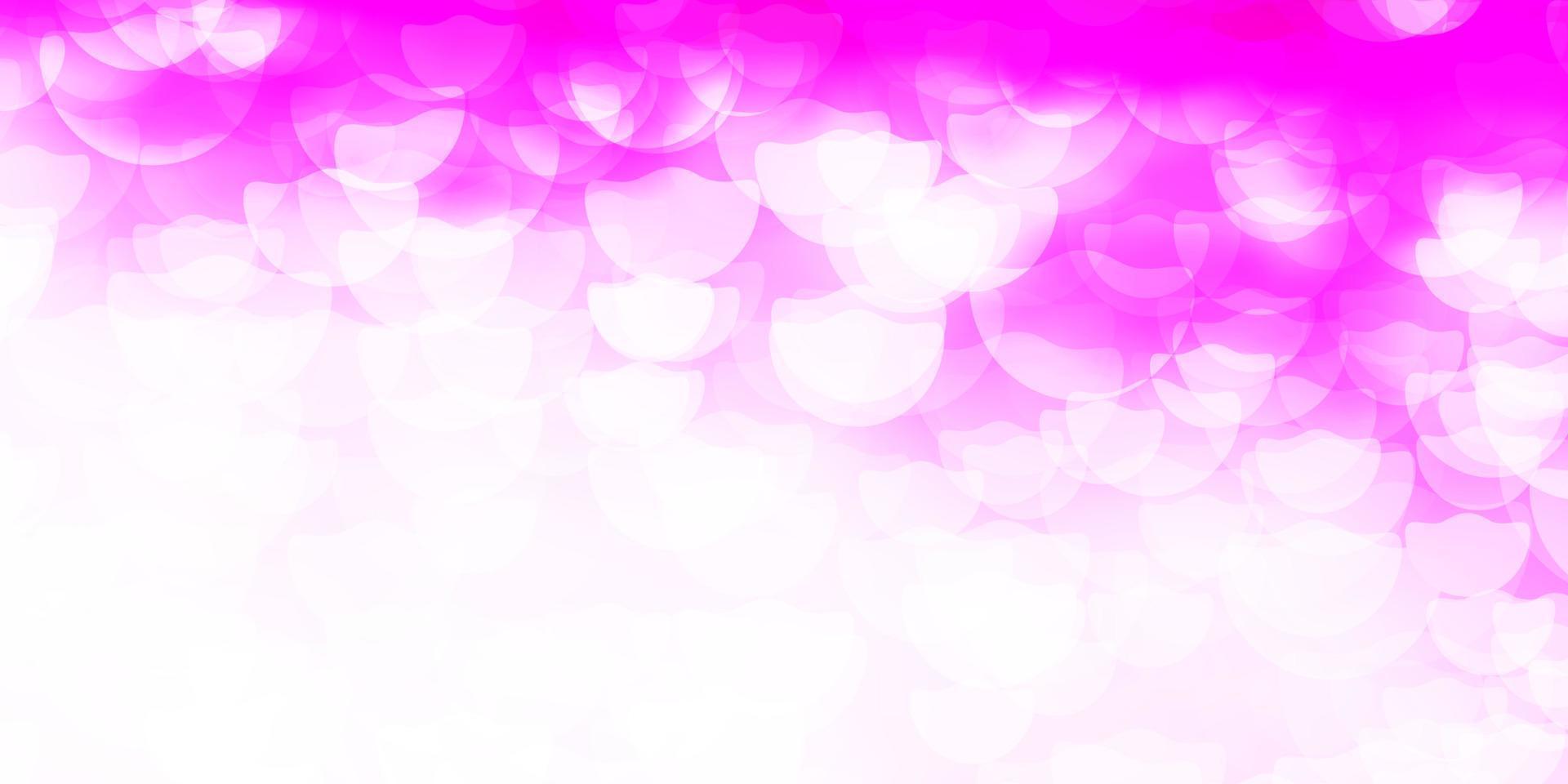 Light Pink vector template with circles.