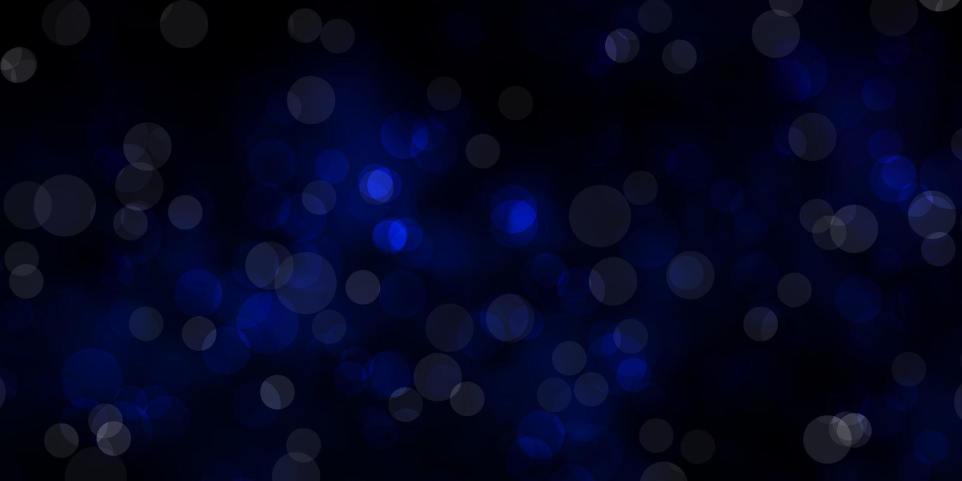 Dark BLUE vector template with circles.