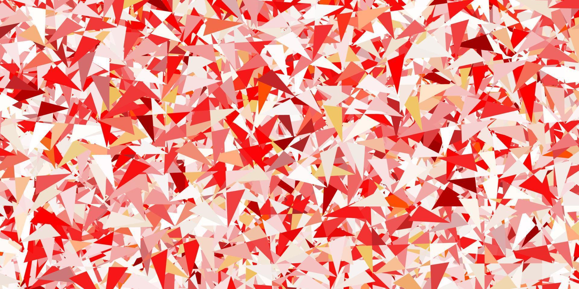 patrón de vector rojo claro con formas poligonales.