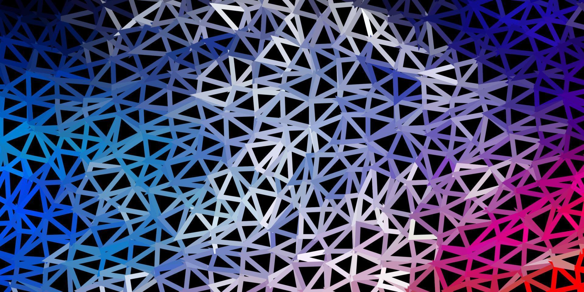 Light blue, red vector abstract triangle background.