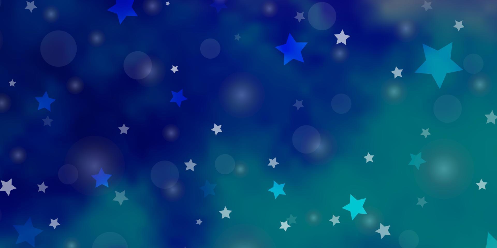 textura de vector rosa claro, azul con círculos, estrellas.