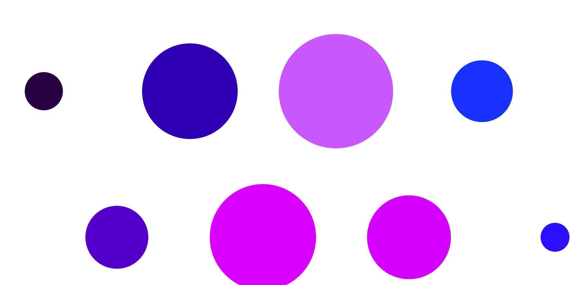 plantilla de vector rosa claro, azul con círculos.