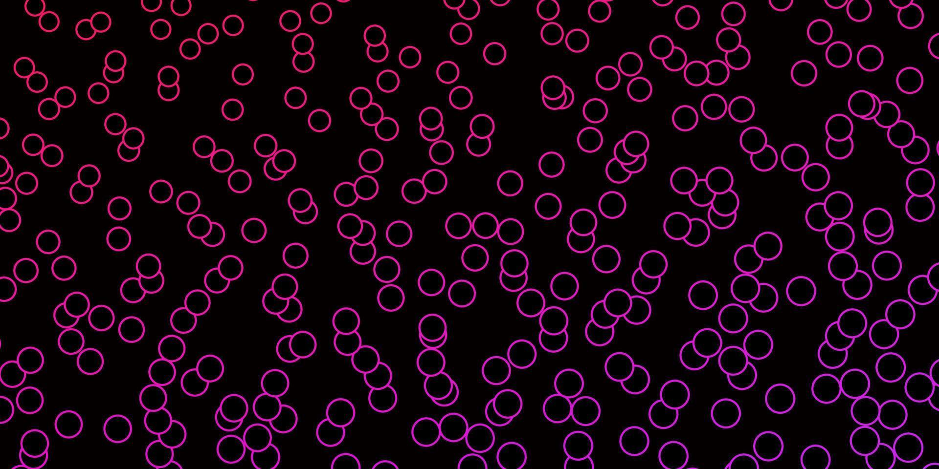 Dark Purple, Pink vector backdrop with circles.