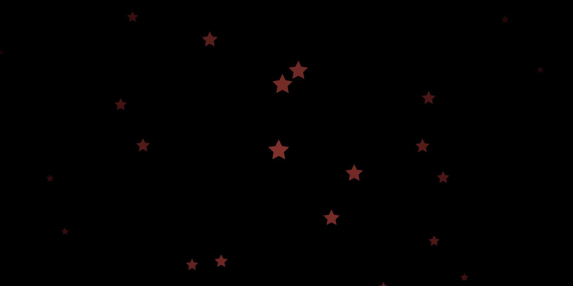 diseño de vector rojo oscuro con estrellas brillantes.