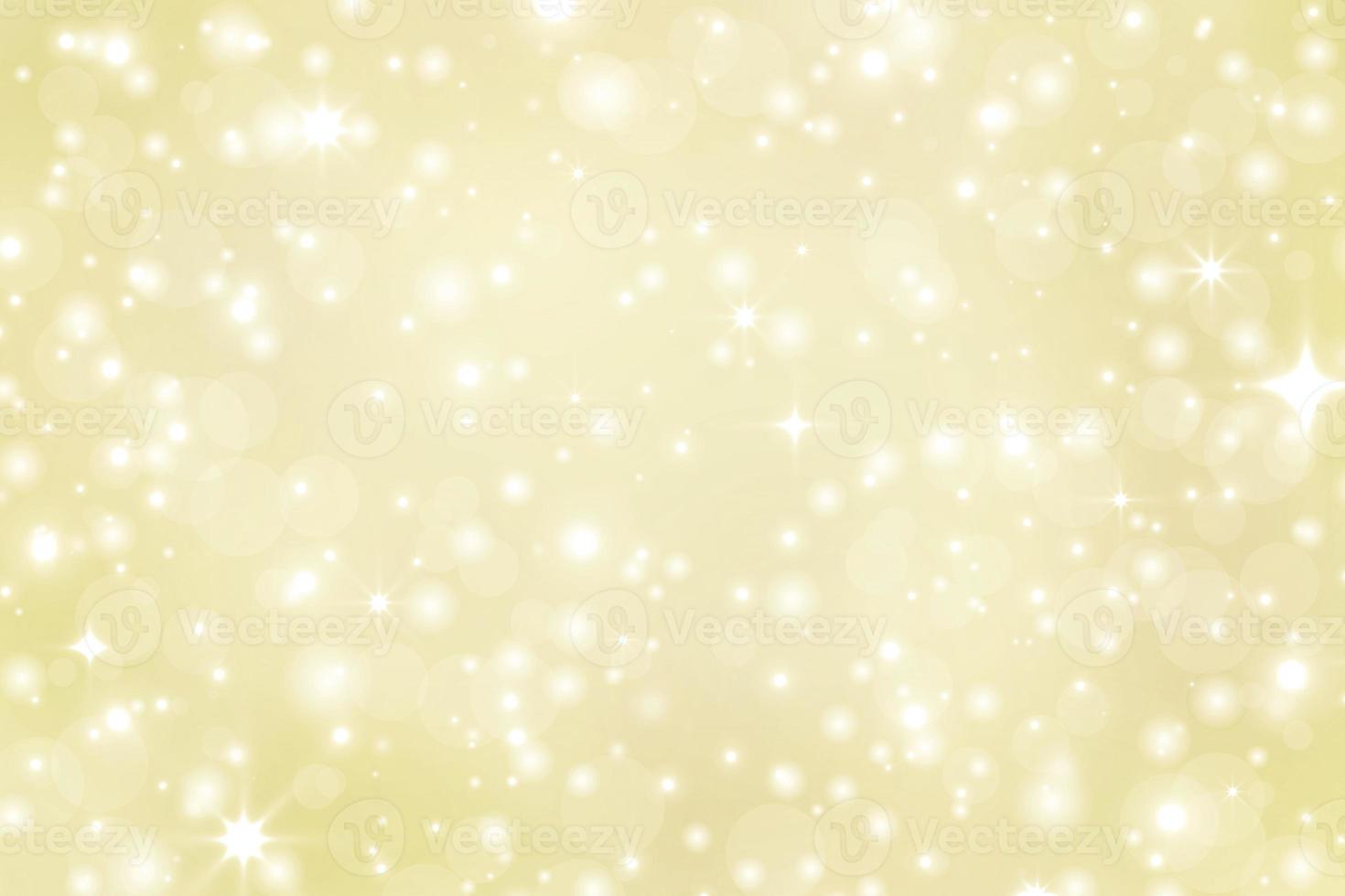 Abstract golden background with stars and bokeh. Christmas festive pattern. photo