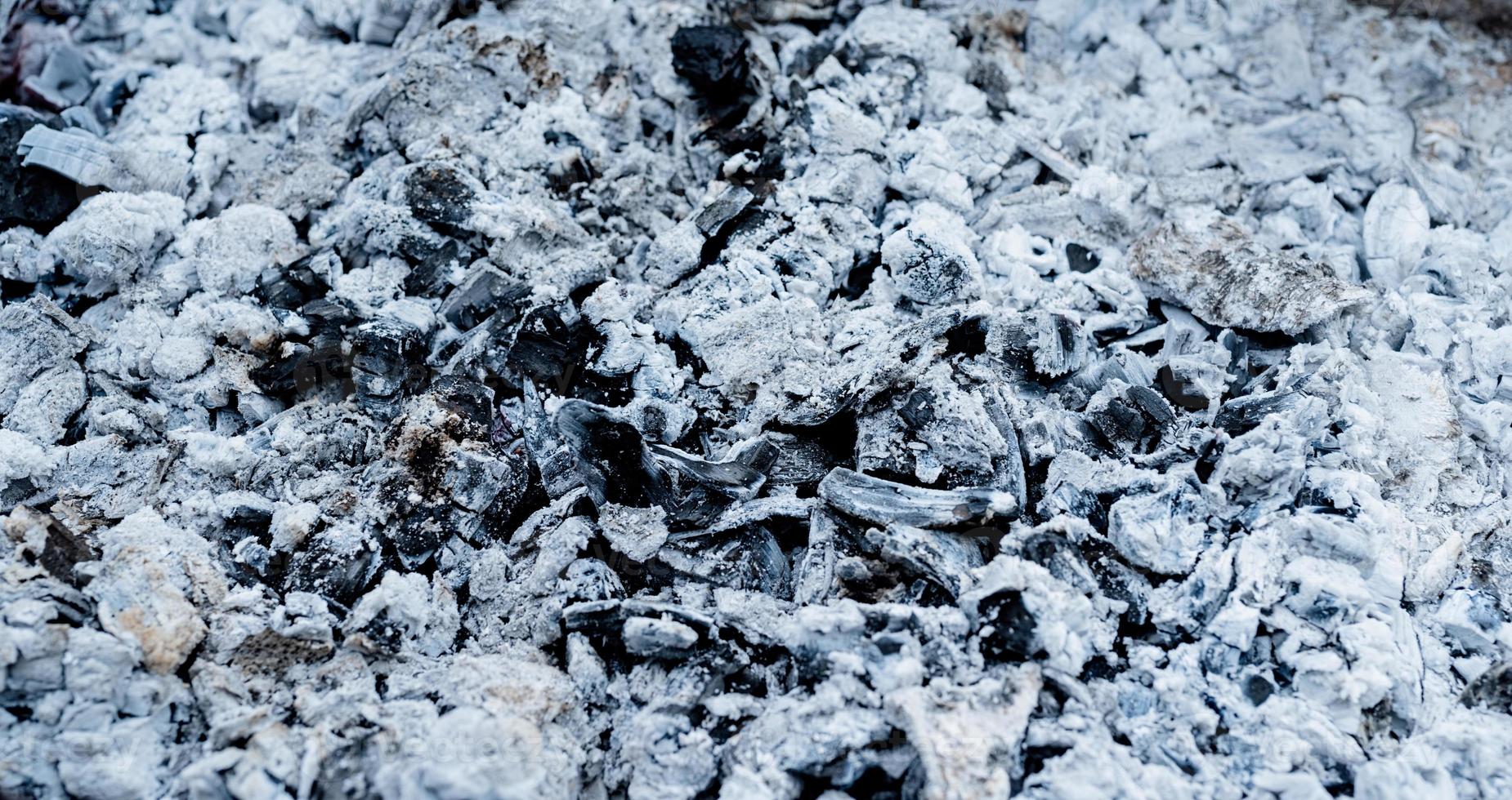 wood coal and ash texture photo