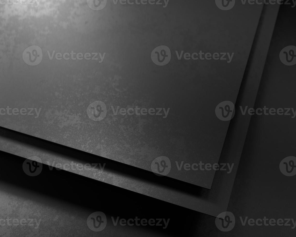 Logo mockup on double black paper photo