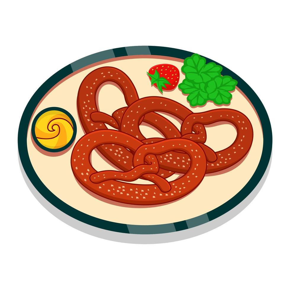 This vector pretzel illustration is perfect for any project related to baking, snacking, or German cuisine