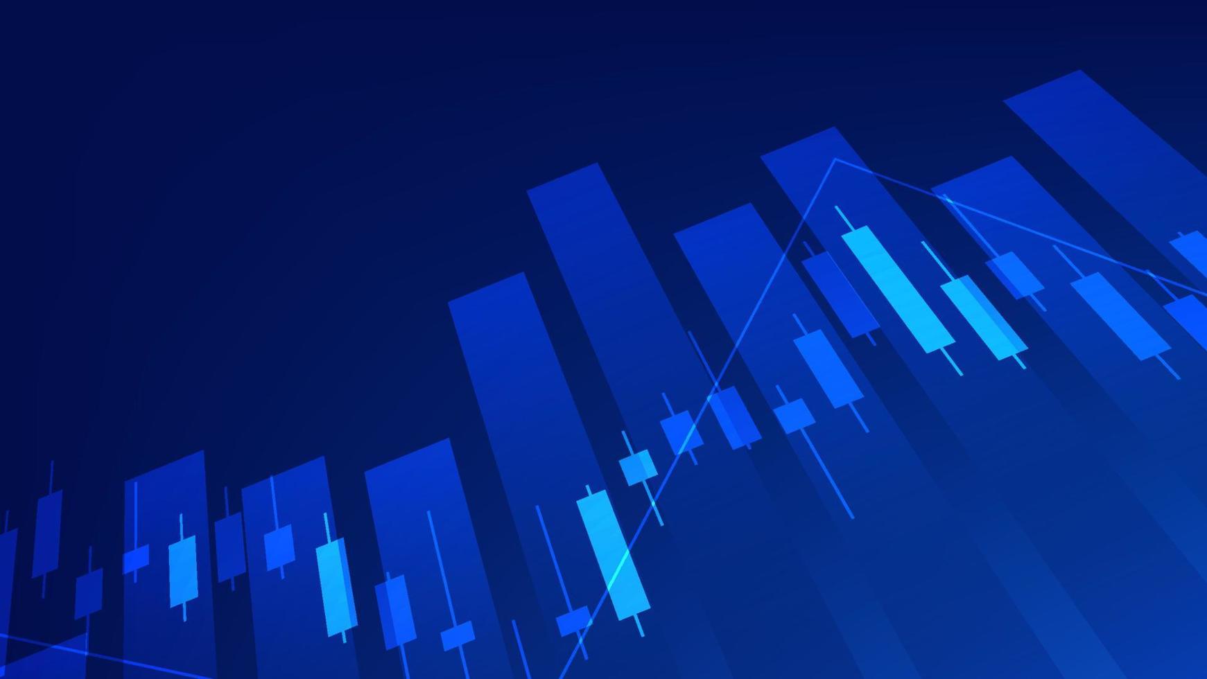 Economy and finance concept. financial business statistics stock market candlesticks and bar chart vector