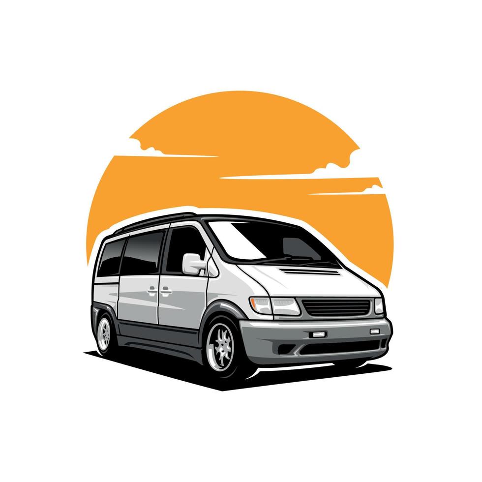vector de logotipo de ilustración de coche aislado