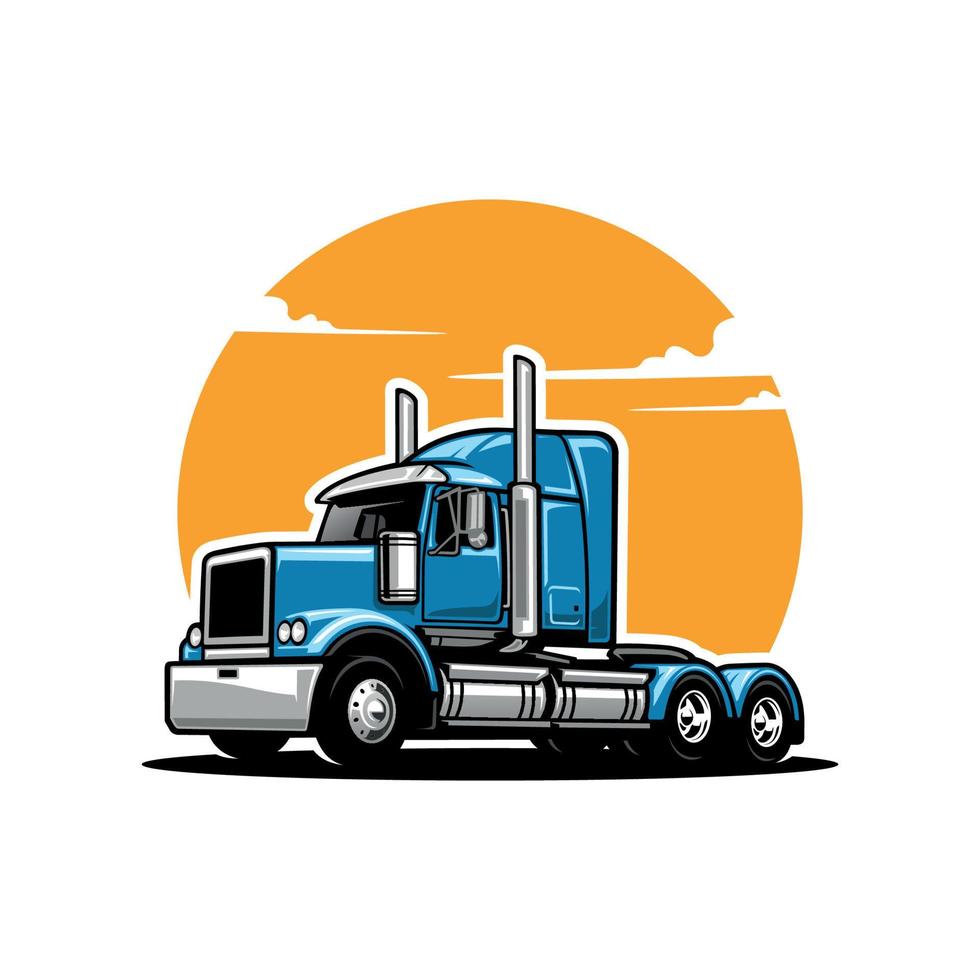 trucking company logo design vector