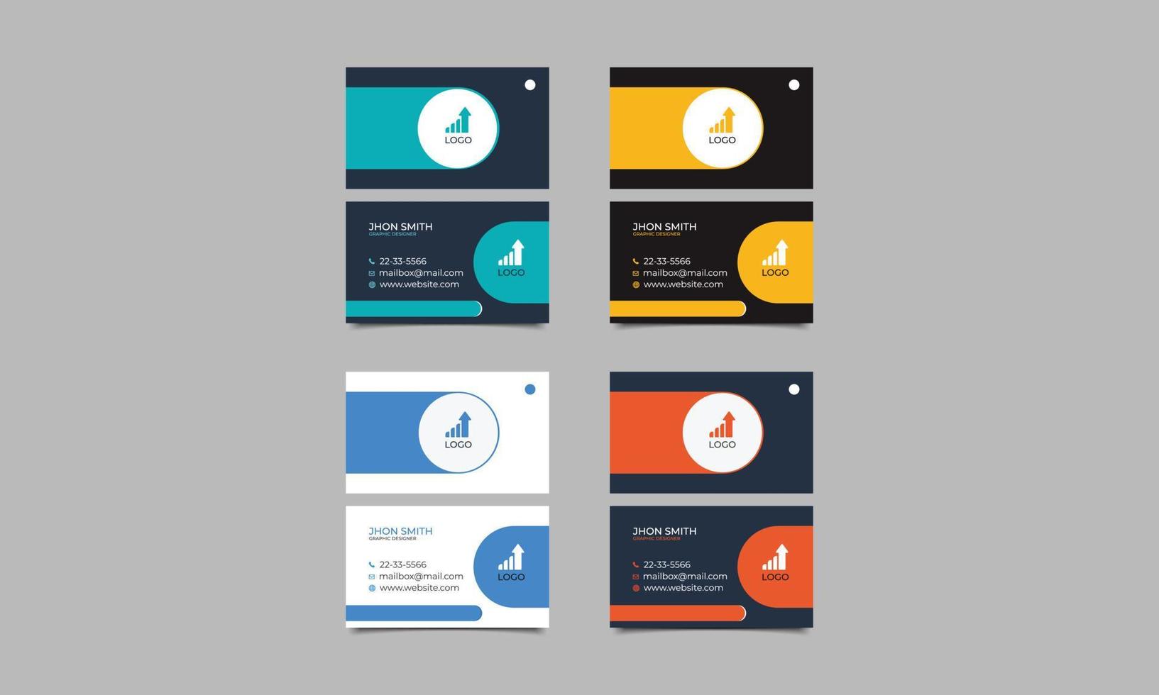 Double sided Creative  and simple Business Card Template. horizontal simple clean template vector layout design.