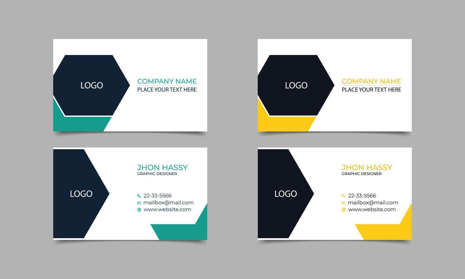 Corporate and creative business card design template. vector