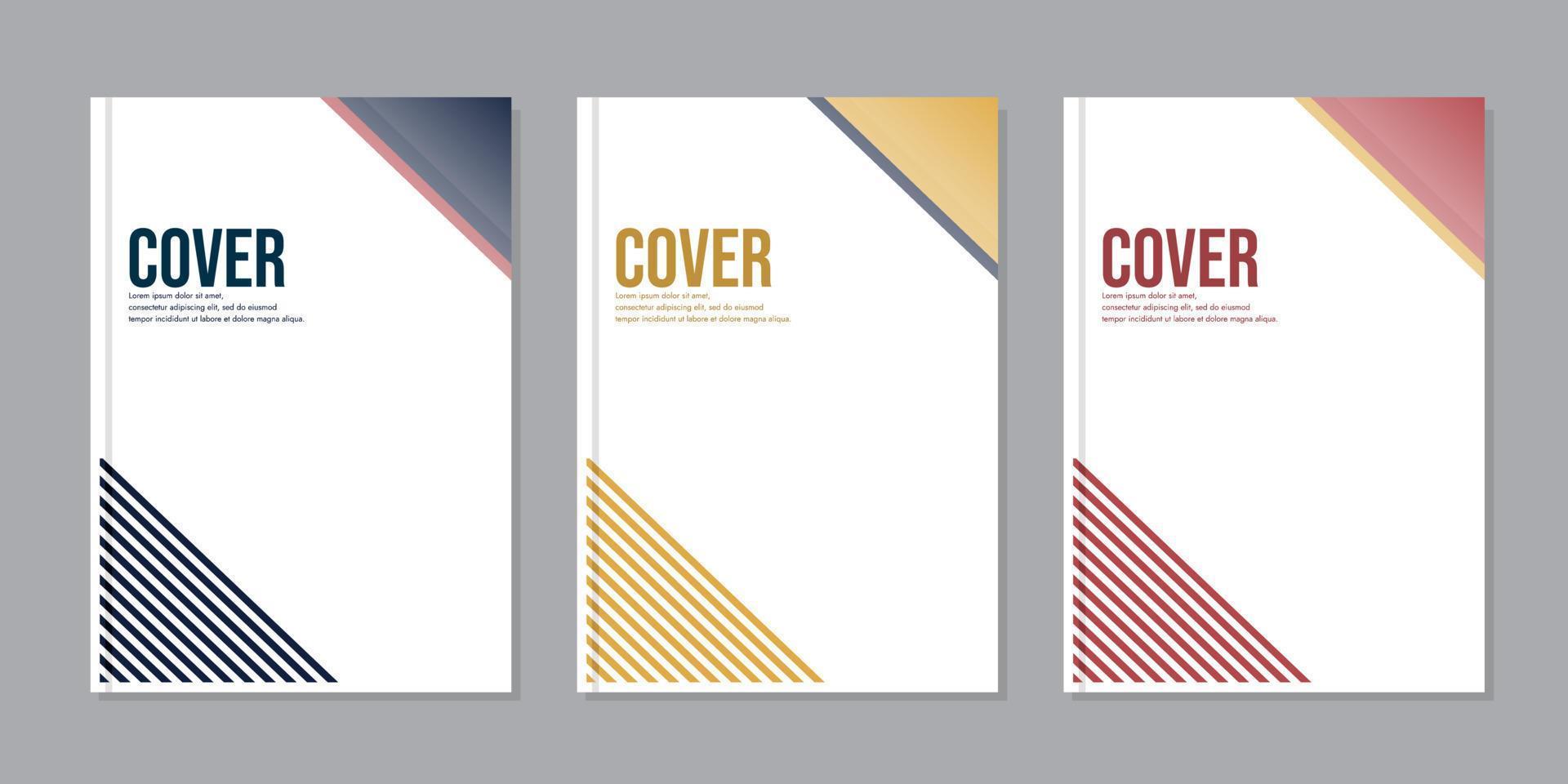 book cover template for annual report, magazine, booklet, proposal, portofolio, brochure, poster. Simple and modern white design vector