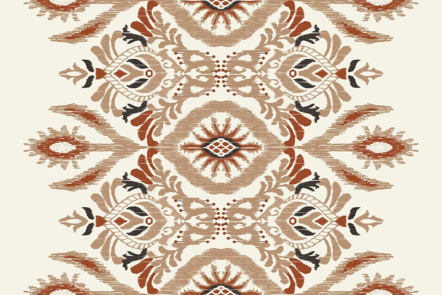 bordado floral ikat paisley sobre fondo blanco.patrón oriental étnico geométrico tradicional.ilustración vectorial abstracta de estilo azteca.diseño para textura,tela,ropa,envoltura,decoración,bufanda. vector